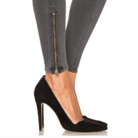 rag & bone Zipper Tech Moto Skinny Ankle Dark Gray Seattle Jeans 29 - Picture 15 of 16